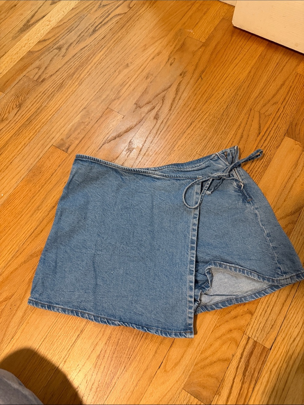 ASOS Denim Wrap skort- Light Blue